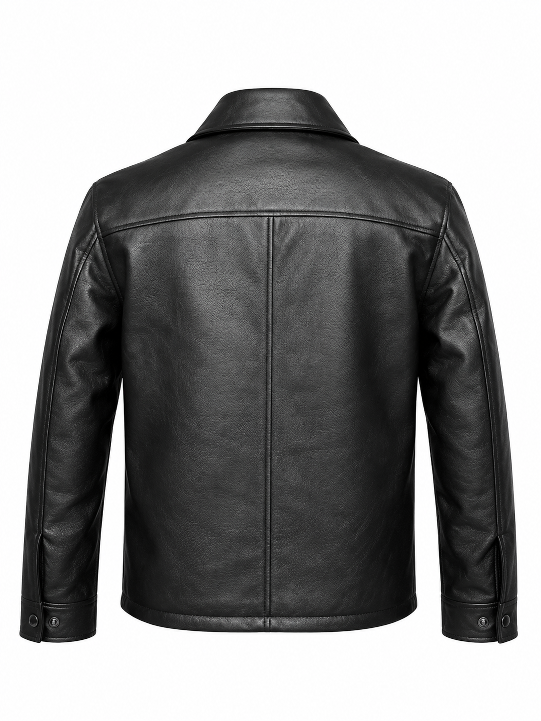 Calyph Men's Black Classic Leather Shacket